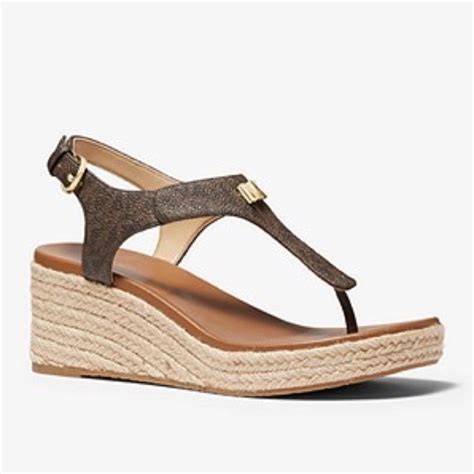 michael kors laney thong sandals|Laney Denim Espadrille Wedge Sandal .